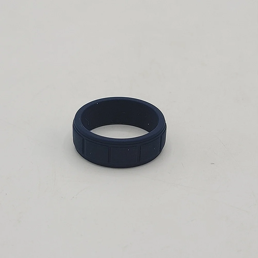 Men's Silicone Safety Ring Wedding Band Gold Silver size 10 Choose Color